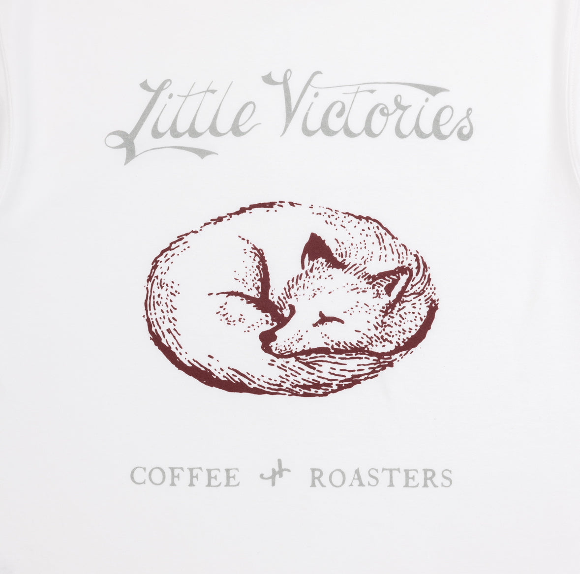 LVC Boxy Sleeping Fox T-Shirt - White