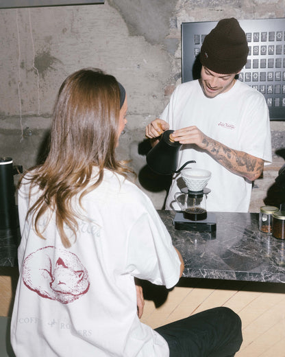 LVC Boxy Sleeping Fox T-Shirt - White