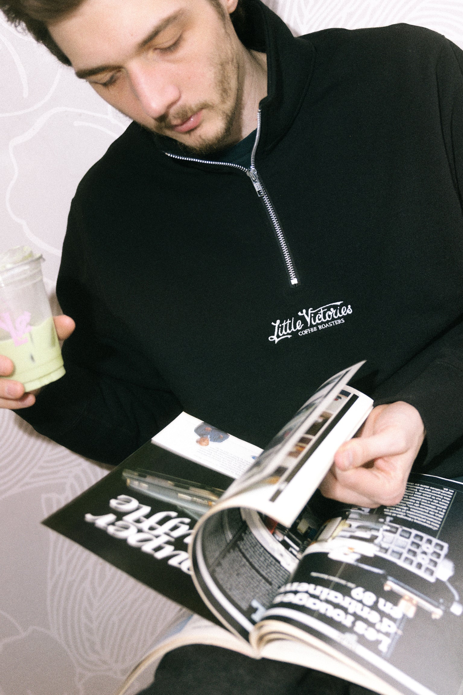 LVC Script Quarter Zip – Little Victories Coffee Roasters