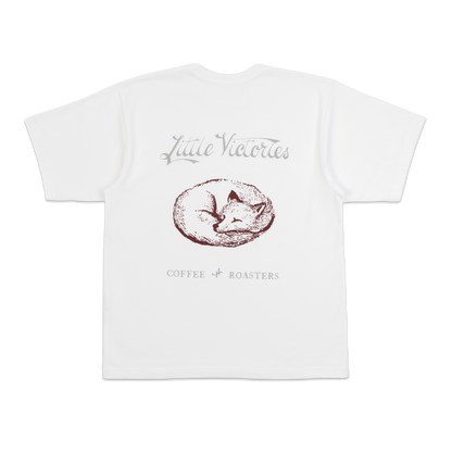 LVC Boxy Sleeping Fox T-Shirt - White