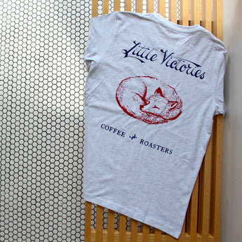 LVC Sleeping Fox T-Shirt - Athletic Grey